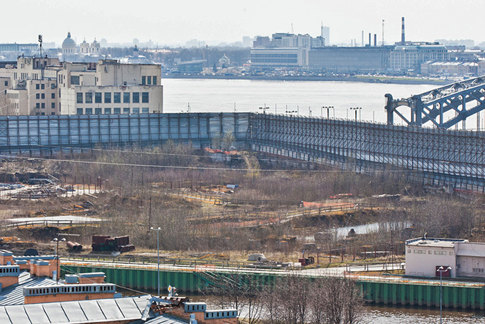 Стройплощадка Охта-центра, раскопки крепостей Ниеншанц и Ландскрона